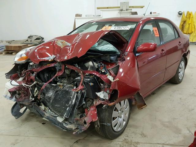 2T1BR32E94C240135 - 2004 TOYOTA COROLLA CE RED photo 2