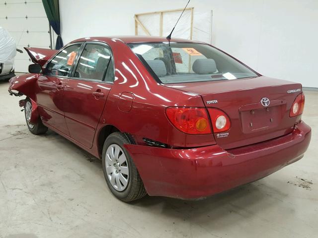 2T1BR32E94C240135 - 2004 TOYOTA COROLLA CE RED photo 3