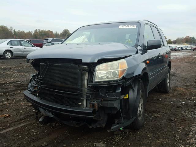 2HKYF18786H541821 - 2006 HONDA PILOT EX GRAY photo 2