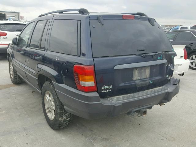 1J4GW48N34C421116 - 2004 JEEP GRAND CHER BLUE photo 3