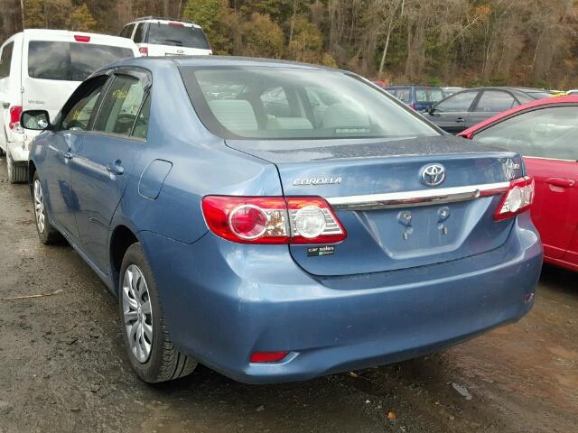 5YFBU4EE6DP140400 - 2013 TOYOTA COROLLA BA BLUE photo 3