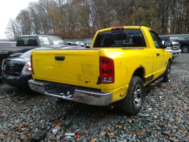 1D7HA16N13J570960 - 2003 DODGE RAM 1500 S YELLOW photo 4