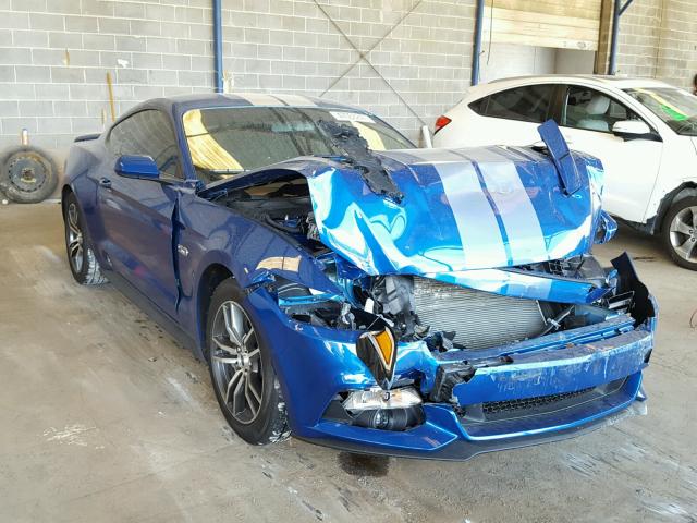 1FA6P8CF3H5289304 - 2017 FORD MUSTANG GT BLUE photo 1