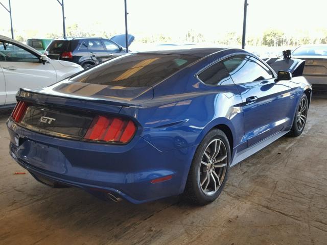 1FA6P8CF3H5289304 - 2017 FORD MUSTANG GT BLUE photo 4