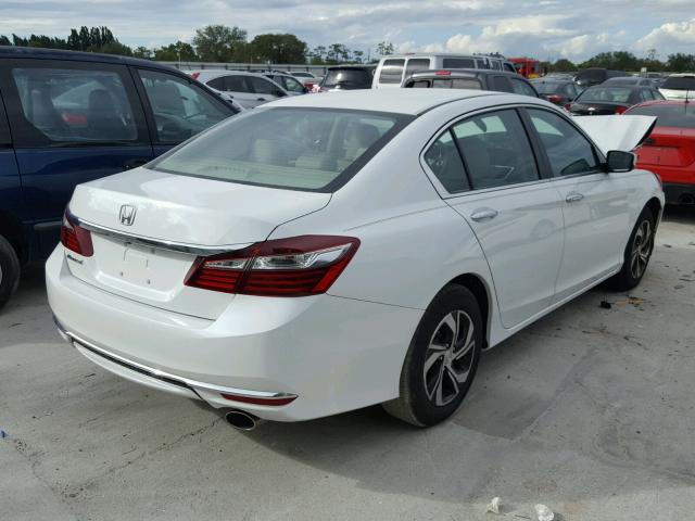 1HGCR2F35HA170233 - 2017 HONDA ACCORD LX WHITE photo 4