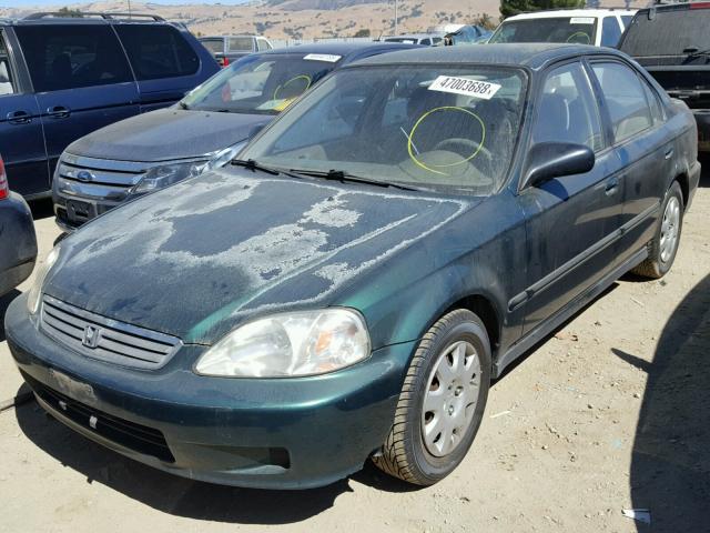 2HGEJ6617YH555185 - 2000 HONDA CIVIC BASE Жасыл фото 2