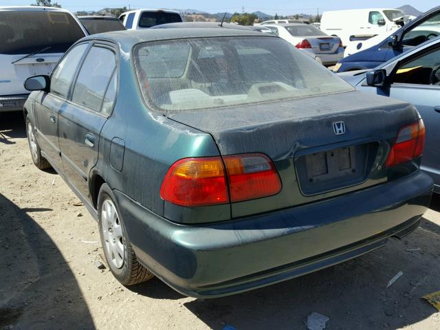 2HGEJ6617YH555185 - 2000 HONDA CIVIC BASE Жасыл фото 3