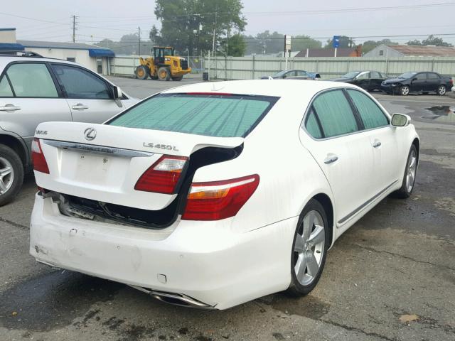 JTHGL5EFXA5040234 - 2010 LEXUS LS 460L WHITE photo 4