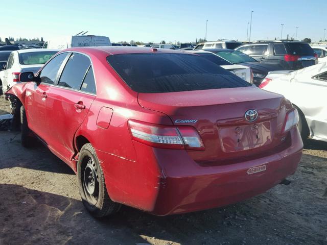 4T4BF3EKXBR216938 - 2011 TOYOTA CAMRY BASE RED photo 3