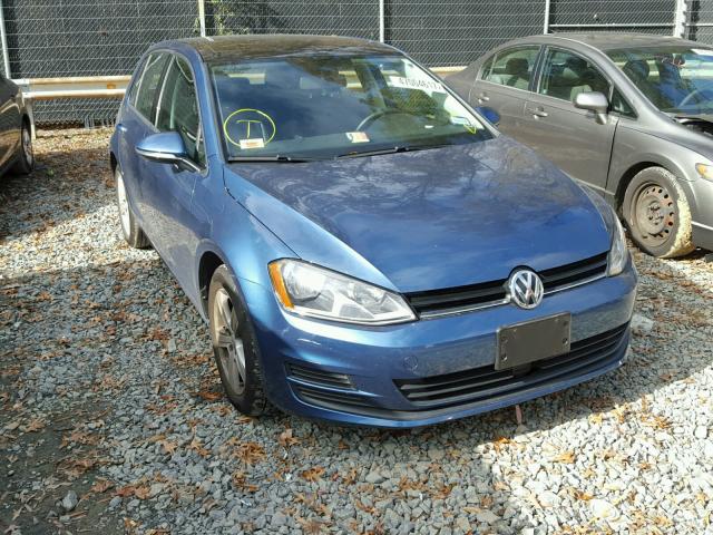 3VW217AU7HM006576 - 2017 VOLKSWAGEN GOLF S BLUE photo 1