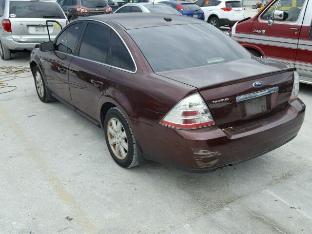 1FAHP23W39G116636 - 2009 FORD TAURUS SE MAROON photo 3