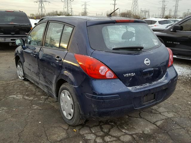 3N1BC13E68L369914 - 2008 NISSAN VERSA S BLUE photo 3