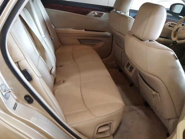 4T1BK3DB1BU421636 - 2011 TOYOTA AVALON BAS Złoty zdjęcie 6