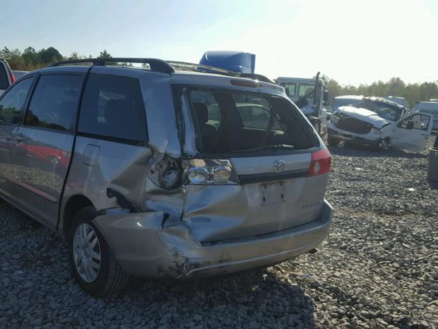 5TDZA23C86S496242 - 2006 TOYOTA SIENNA CE SILVER photo 9