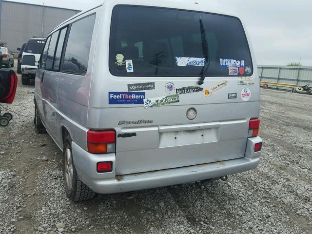 WV2KB47051H150576 - 2001 VOLKSWAGEN EUROVAN SILVER photo 3