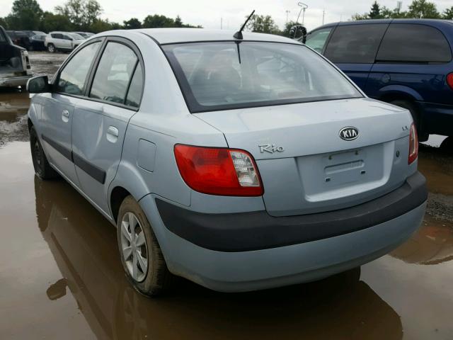 KNADE123766065432 - 2006 KIA RIO BLUE photo 3