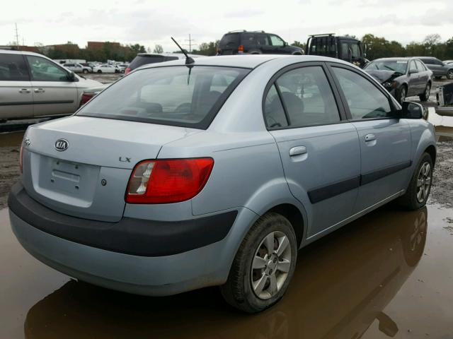 KNADE123766065432 - 2006 KIA RIO BLUE photo 4