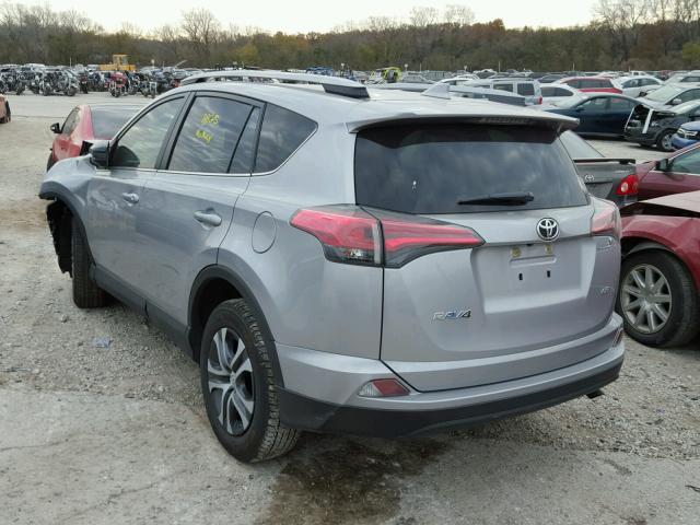 2T3ZFREVXHW404445 - 2017 TOYOTA RAV4 LE SILVER photo 3