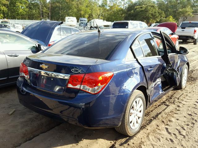 1G1PC5SH3B7152735 - 2011 CHEVROLET CRUZE LS BLUE photo 4