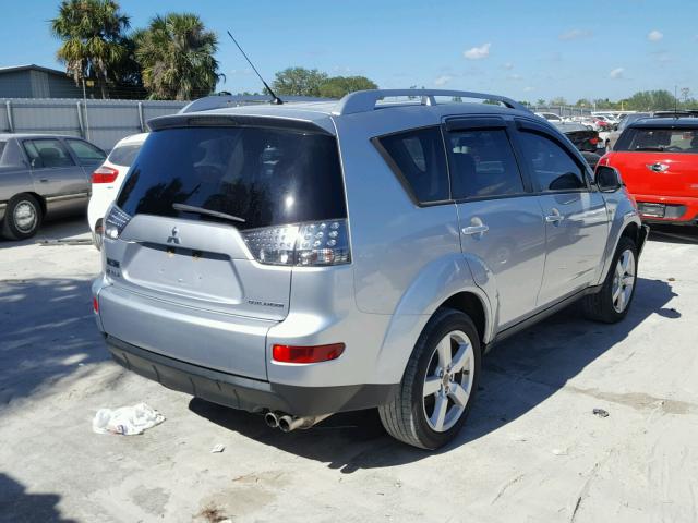 JA4MS41X87Z007857 - 2007 MITSUBISHI OUTLANDER SILVER photo 4