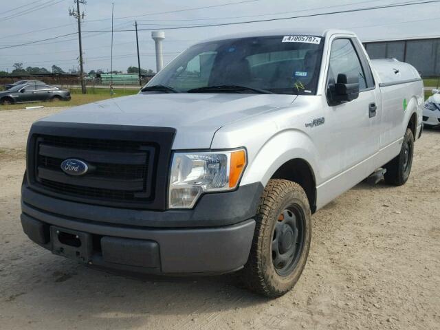 1FTMF1CM8EKD55496 - 2014 FORD F150 SILVER photo 2