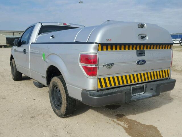 1FTMF1CM8EKD55496 - 2014 FORD F150 SILVER photo 3