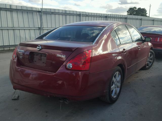 1N4BA41EX6C837763 - 2006 NISSAN MAXIMA SE RED photo 4