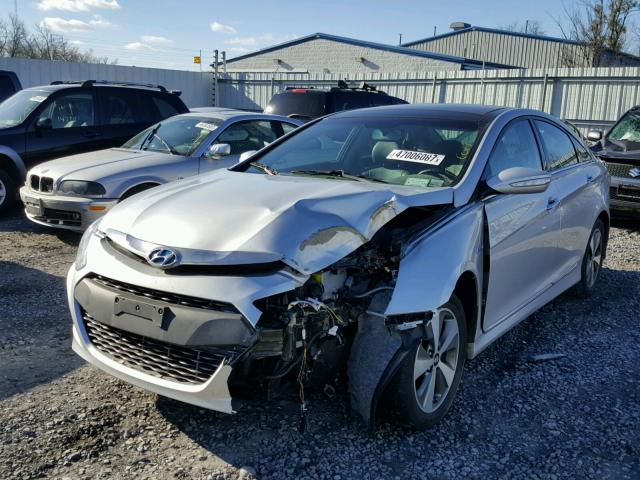 KMHEC4A49BA014302 - 2011 HYUNDAI SONATA HYB SILVER photo 2