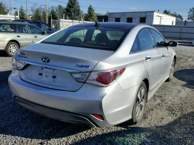 KMHEC4A49BA014302 - 2011 HYUNDAI SONATA HYB SILVER photo 4