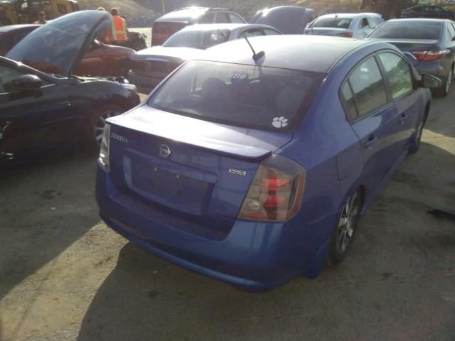 3N1AB6AP2CL747784 - 2012 NISSAN SENTRA 2.0 BLUE photo 4