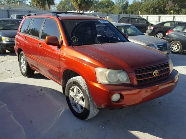 JTEGF21A830102758 - 2003 TOYOTA HIGHLANDER ORANGE photo 1