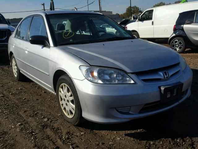 2HGES16555H622235 - 2005 HONDA CIVIC LX SILVER photo 1