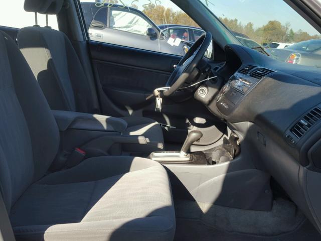 2HGES16555H622235 - 2005 HONDA CIVIC LX SILVER photo 5