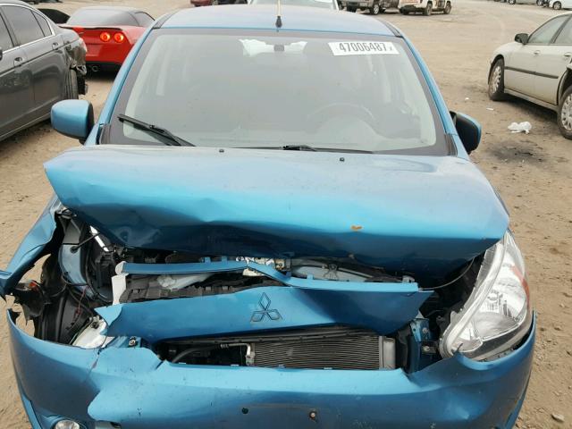 ML32A4HJ7EH014791 - 2014 MITSUBISHI MIRAGE ES BLUE photo 7