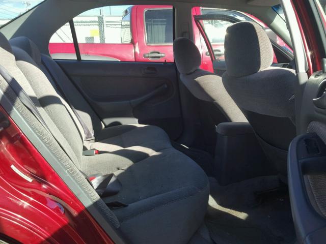 1HGEJ6672WL013867 - 1998 HONDA CIVIC LX RED photo 6