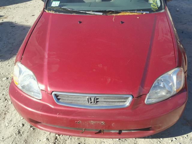 1HGEJ6672WL013867 - 1998 HONDA CIVIC LX RED photo 7