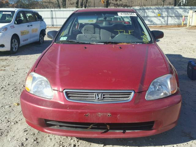 1HGEJ6672WL013867 - 1998 HONDA CIVIC LX RED photo 9