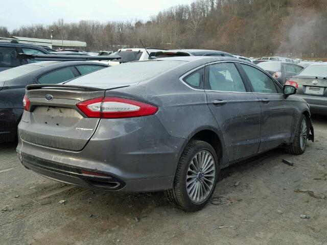 3FA6P0D99DR270712 - 2013 FORD FUSION TIT GRAY photo 4