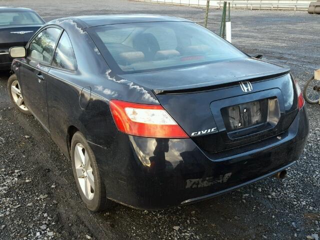 2HGFG12807H581196 - 2007 HONDA CIVIC EX 黑色 照片 3