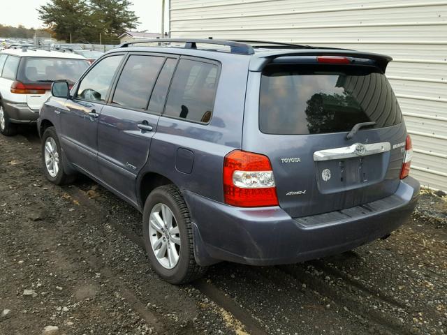 JTEEW21A460017881 - 2006 TOYOTA HIGHLANDER BLUE photo 3