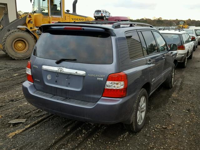 JTEEW21A460017881 - 2006 TOYOTA HIGHLANDER BLUE photo 4