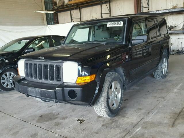 1J8HG48N16C189117 - 2006 JEEP COMMANDER BLACK photo 2