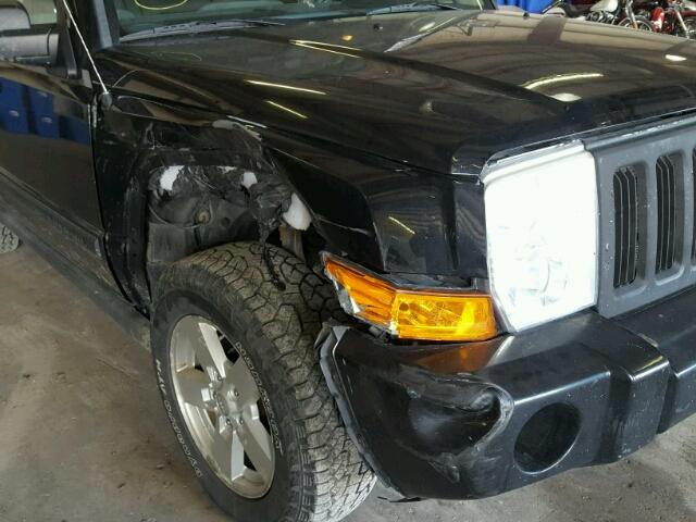1J8HG48N16C189117 - 2006 JEEP COMMANDER BLACK photo 9