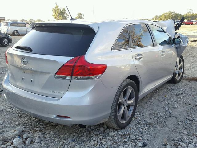 4T3BK3BB1CU073767 - 2012 TOYOTA VENZA LE SILVER photo 4