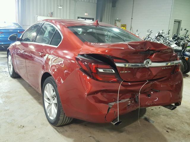 2G4GK5EX8E9289939 - 2014 BUICK REGAL RED photo 3