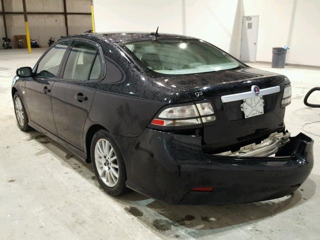 YS3FB49Y491010311 - 2009 SAAB 9-3 2.0T BLACK photo 3