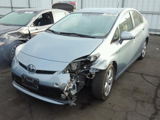 JTDKN3DU6C5484112 - 2012 TOYOTA PRIUS BLUE photo 2