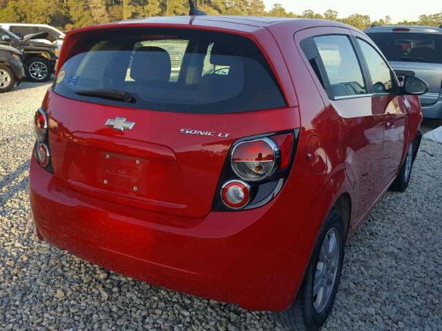 1G1JC6SH8D4233889 - 2013 CHEVROLET SONIC LT RED photo 4