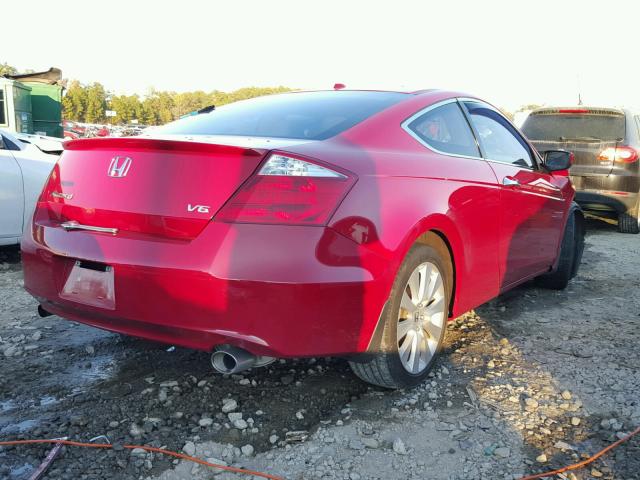 1HGCS22868A003935 - 2008 HONDA ACCORD EXL RED photo 4