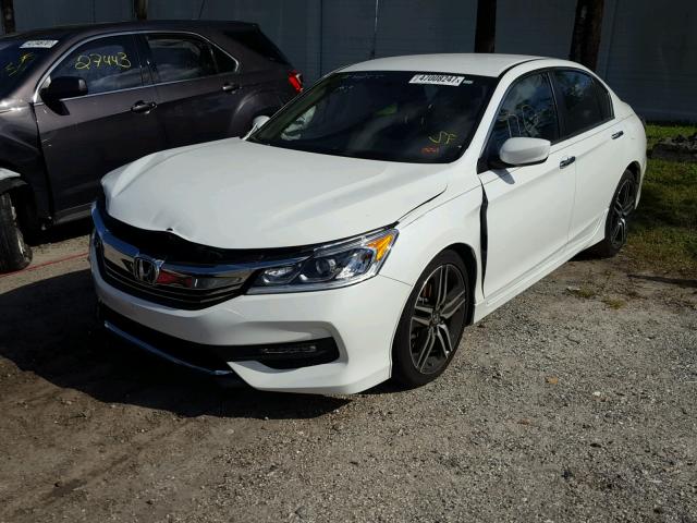 1HGCR2F58HA160796 - 2017 HONDA ACCORD SPO WHITE photo 2